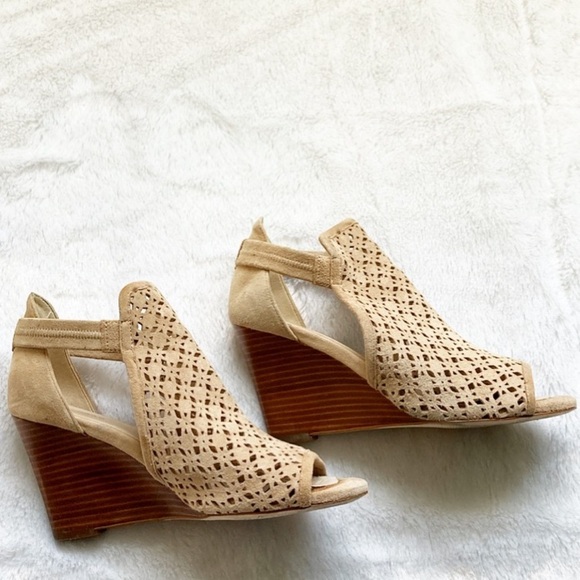 Tan Cole Haan Grand OS Edie Wedge Suede Bootie, size 8 - Picture 6 of 11